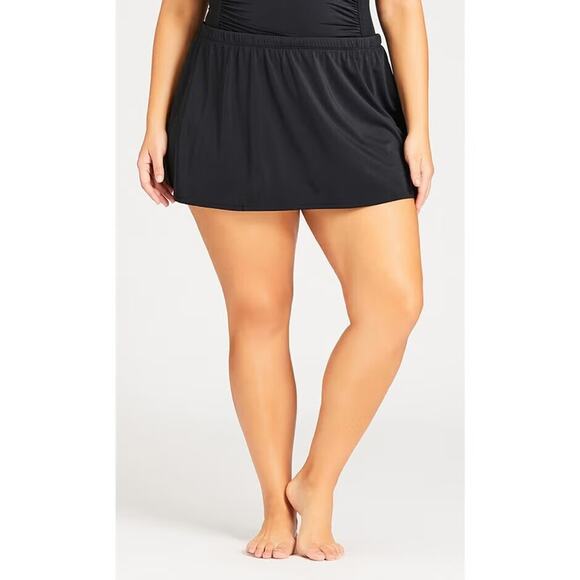 Avenue Other - NWT Avenue Swim Skort Skirt Shorts Swim Bottoms Black Women's Plus Size 26W